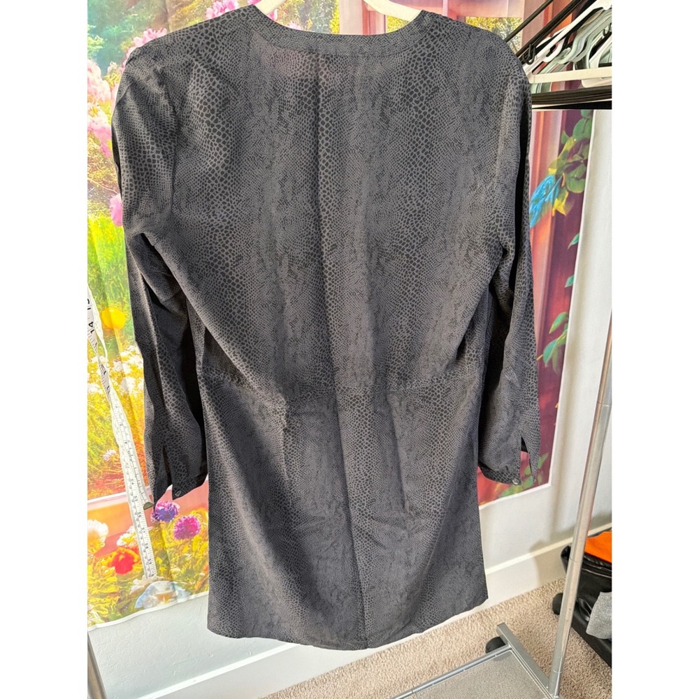 Rails Hana Cobra Silk Mini Dress Charcoal Grey Snakeskin Print Size Small - Picture 6 of 11